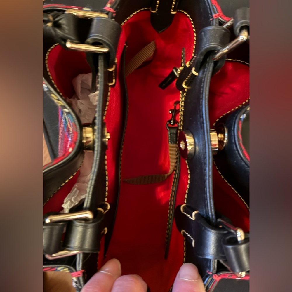 Dooney & Bourke Red and Green Plaid Mini Barlow - Picture 10 of 16